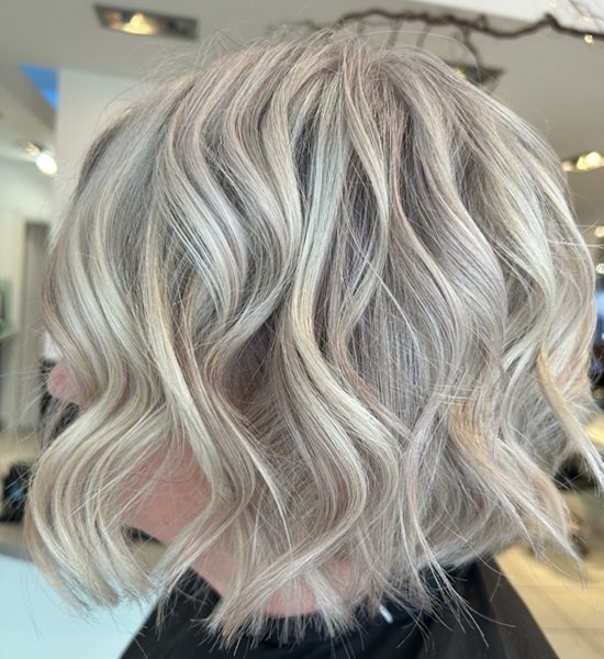 GREY HAIR COLOUR AT CUTTING CLUB HAIRDRESSERS GRIMSBY