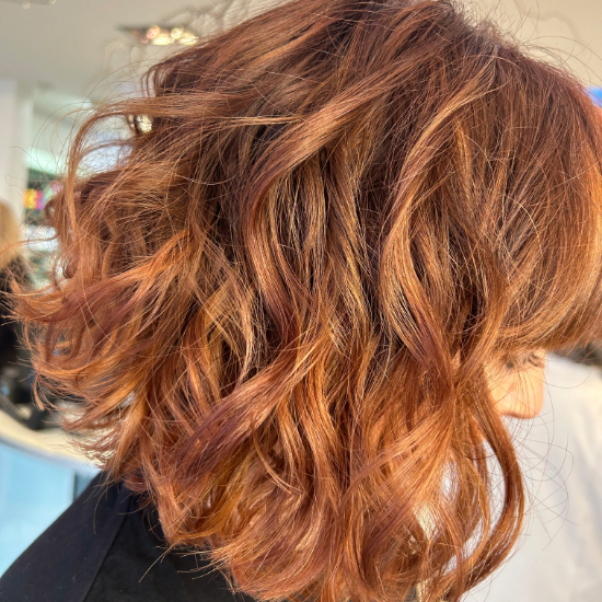 short hairstyle with curls